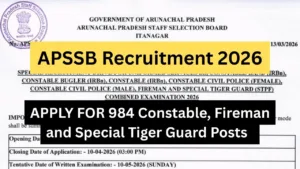 APSSB Recruitment 2026