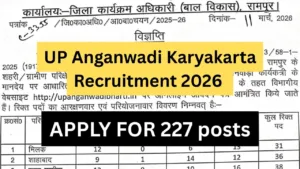 UP Anganwadi Karyakarta Recruitment 2026