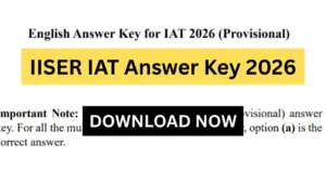 IISER IAT Answer Key 2026