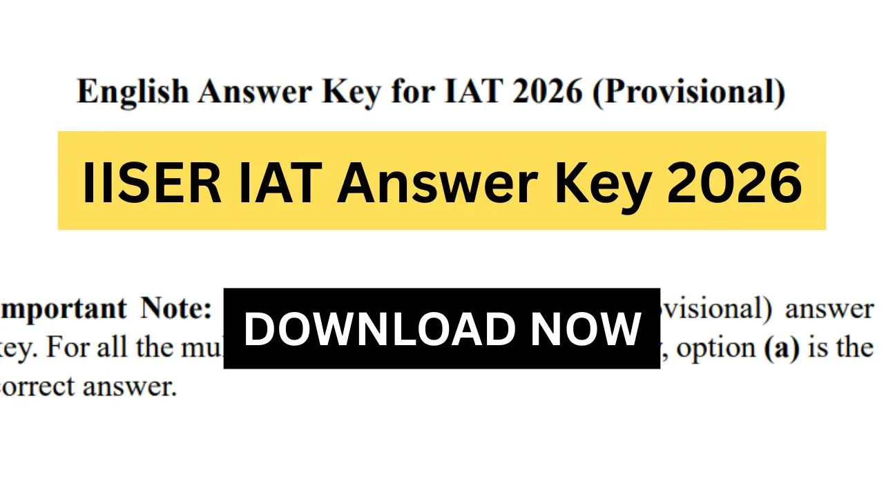 IISER IAT Answer Key 2026